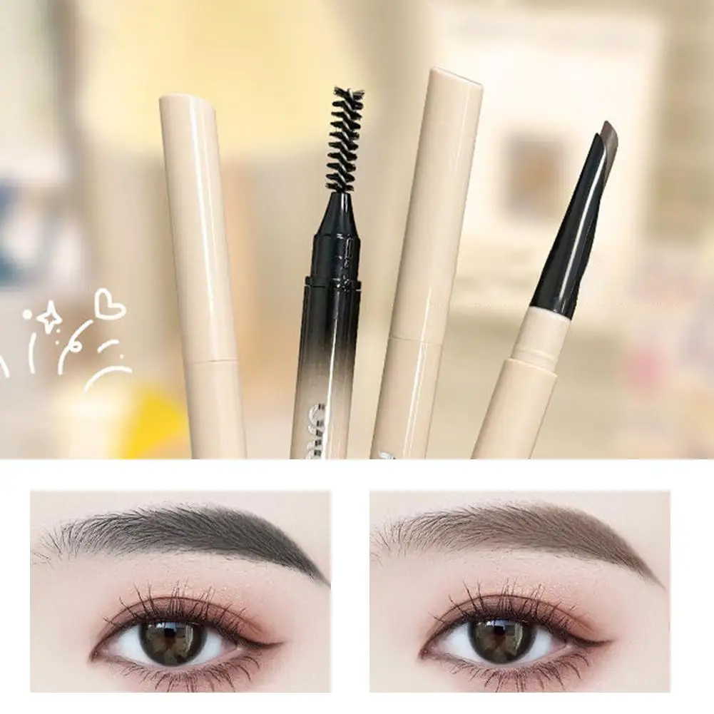 Crayon à sourcils naturel sauvage, double extrémité, couleur, résistant à la sueur, imperméable, durable, sans longue taches, sans perte, T9R9