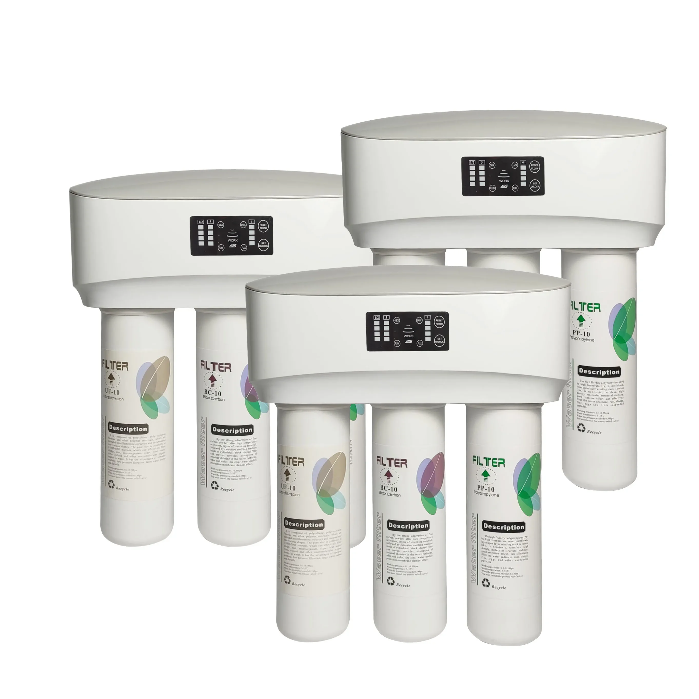 Purificador de agua RO eléctrico para el hogar con cartucho de filtro de repuesto rápido, nuevo diseño, sistema de ósmosis inversa, uso del fregadero de hoteles