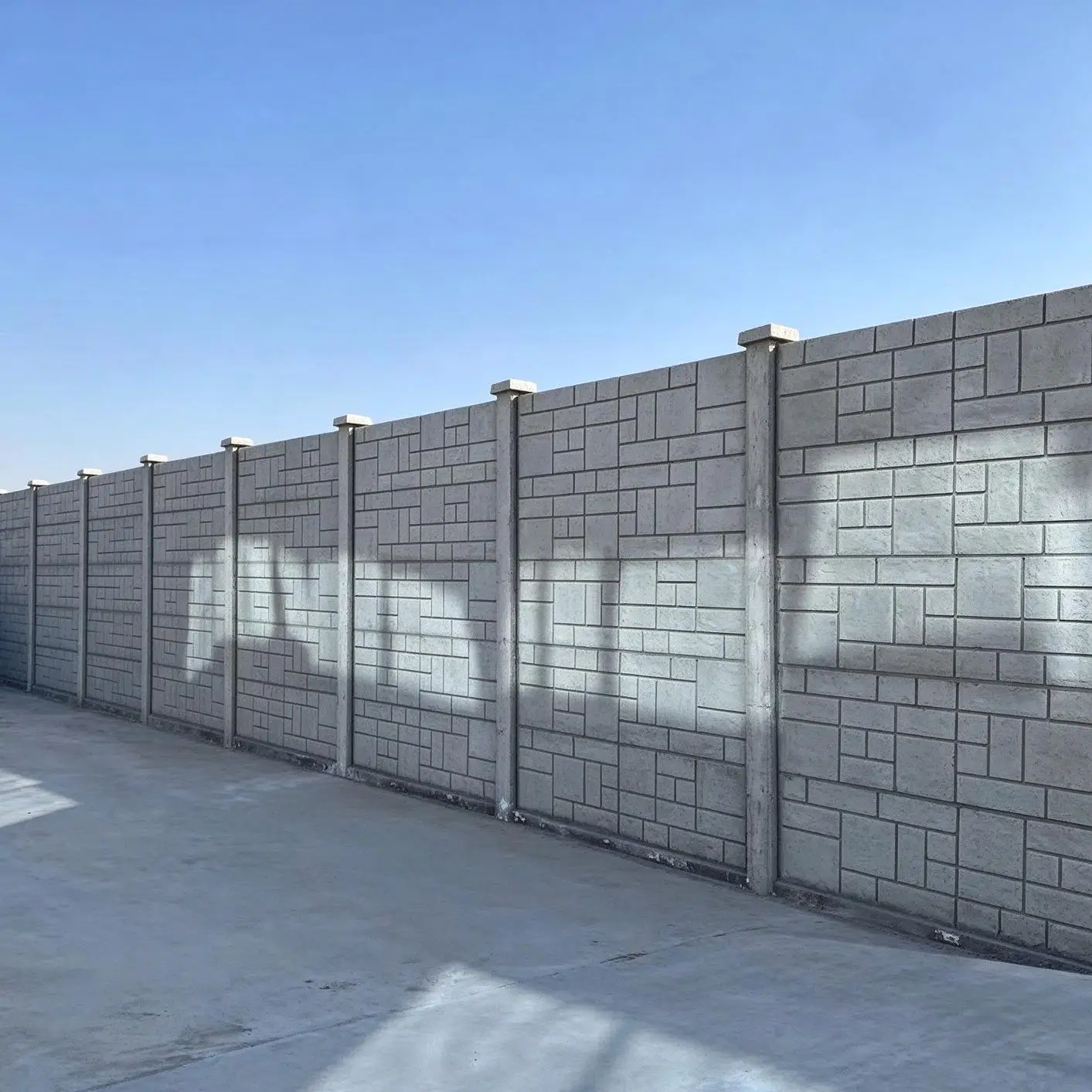 Precast Concrete Wall Panel Mold PP Plastic Reusable Cement Fence Wall Formwork For Villa Garden Boundary Decorative Wall