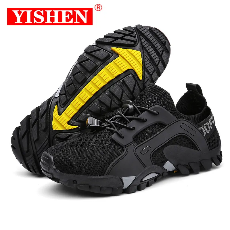 YISHEN Wading Shoes Men Hiking Shoes Mesh Breathable Aqua Shoes For Couple Quick-Drying Outdoor Climbing Sneakers Plus Size 47