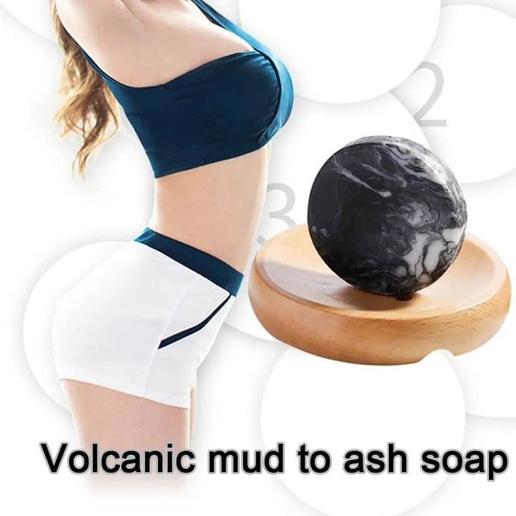 Women\'s Weight Loss Handmade Mineral Mud Volcanic Mud Soap Beautific Anticellulite Firming Soap Savon Sabonete Clareador De Pele