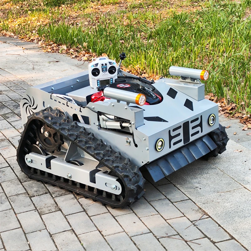 196cc 550mm Schnittbreite Gas Rasenmäher Für Home Obstgarten Null Drehen Smart Robotic Crawler Fernbedienung Rasenmäher