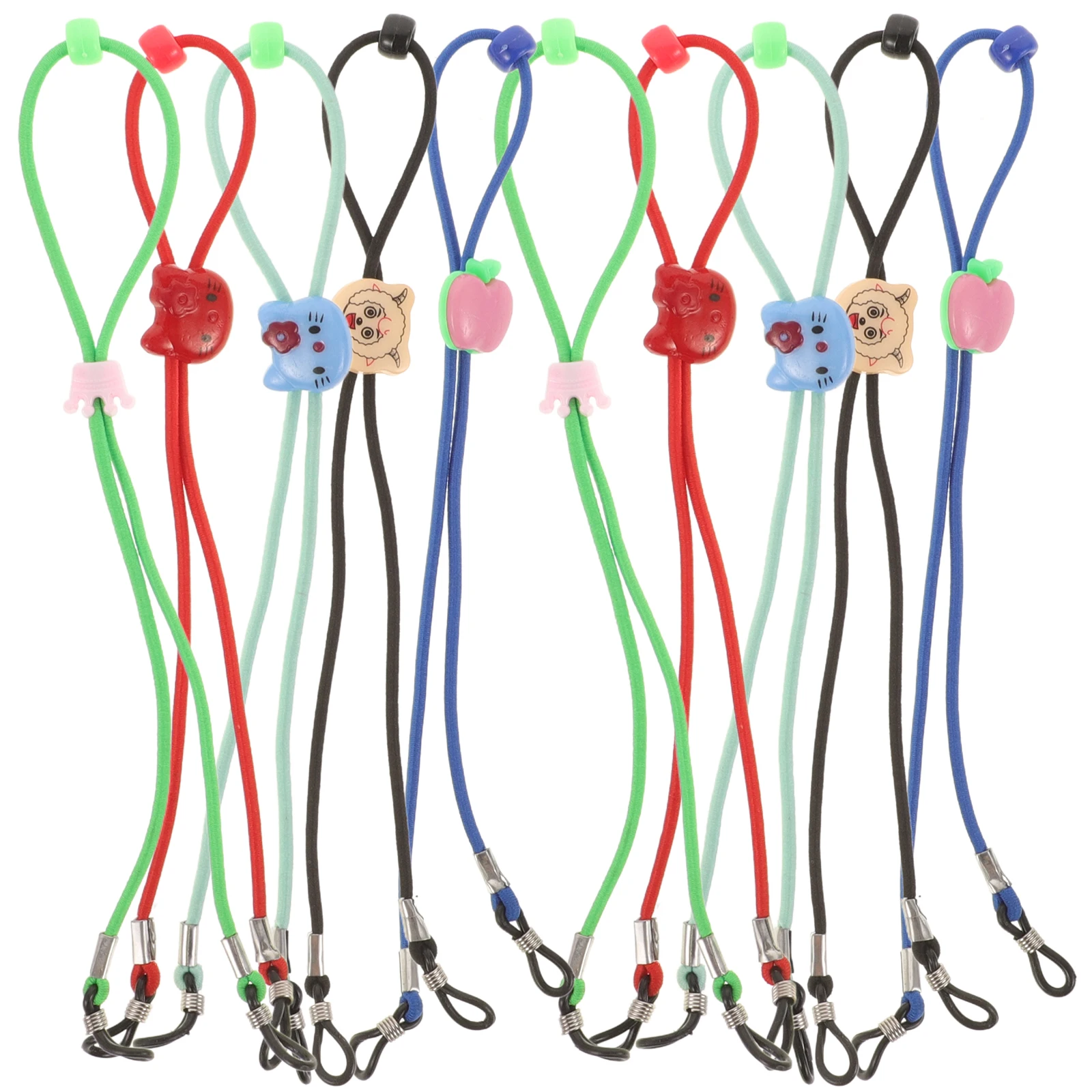 

10pcs Eyeglasses Accessories Kids Glasses Strap Elastic Anti Slip Sunglasses Chain for Students Random Color Practical Strap