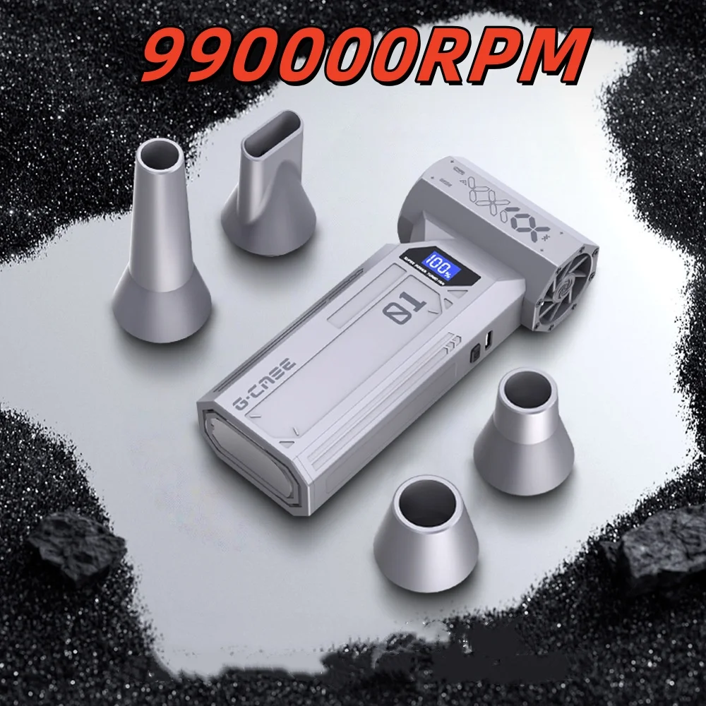 

990000RPM Electric Air Blower Turbo Jet Fan Brushless Motor High-Speed Turbo Violent Fan TypeC Rechargeable Powerful Dust Blower