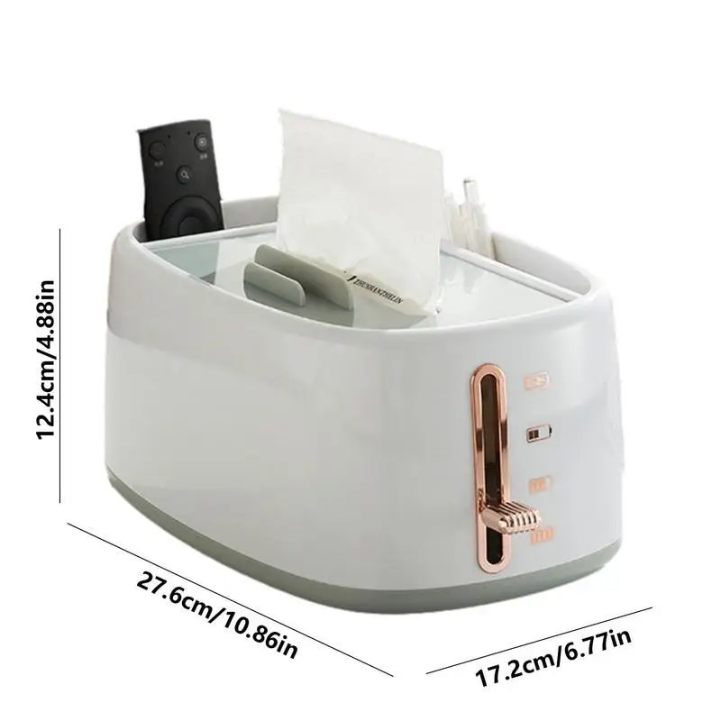 Tissue storage Box Spring Design tissue Paper Holder high quality Tissue dispenser Box with remote holder for Living Room