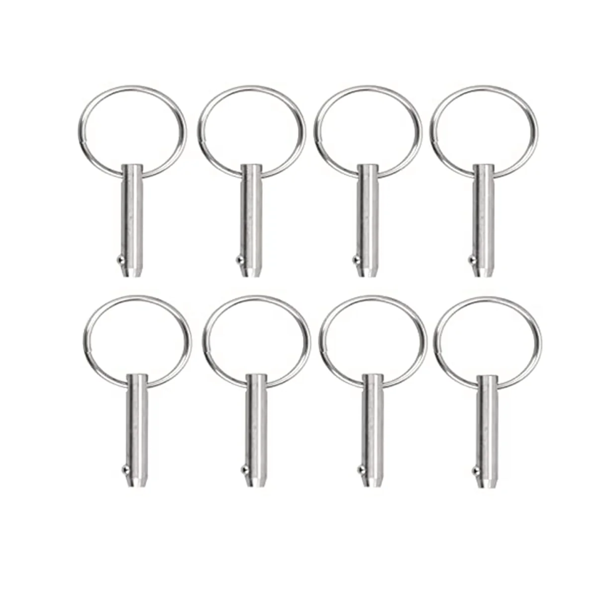 

8 PCS Marine Quick Release Pins Bimini Top Pins, Diameter 1/4In(6.3Mm), Overall Length1.5In(38Mm), Usable Length(25.4Mm)