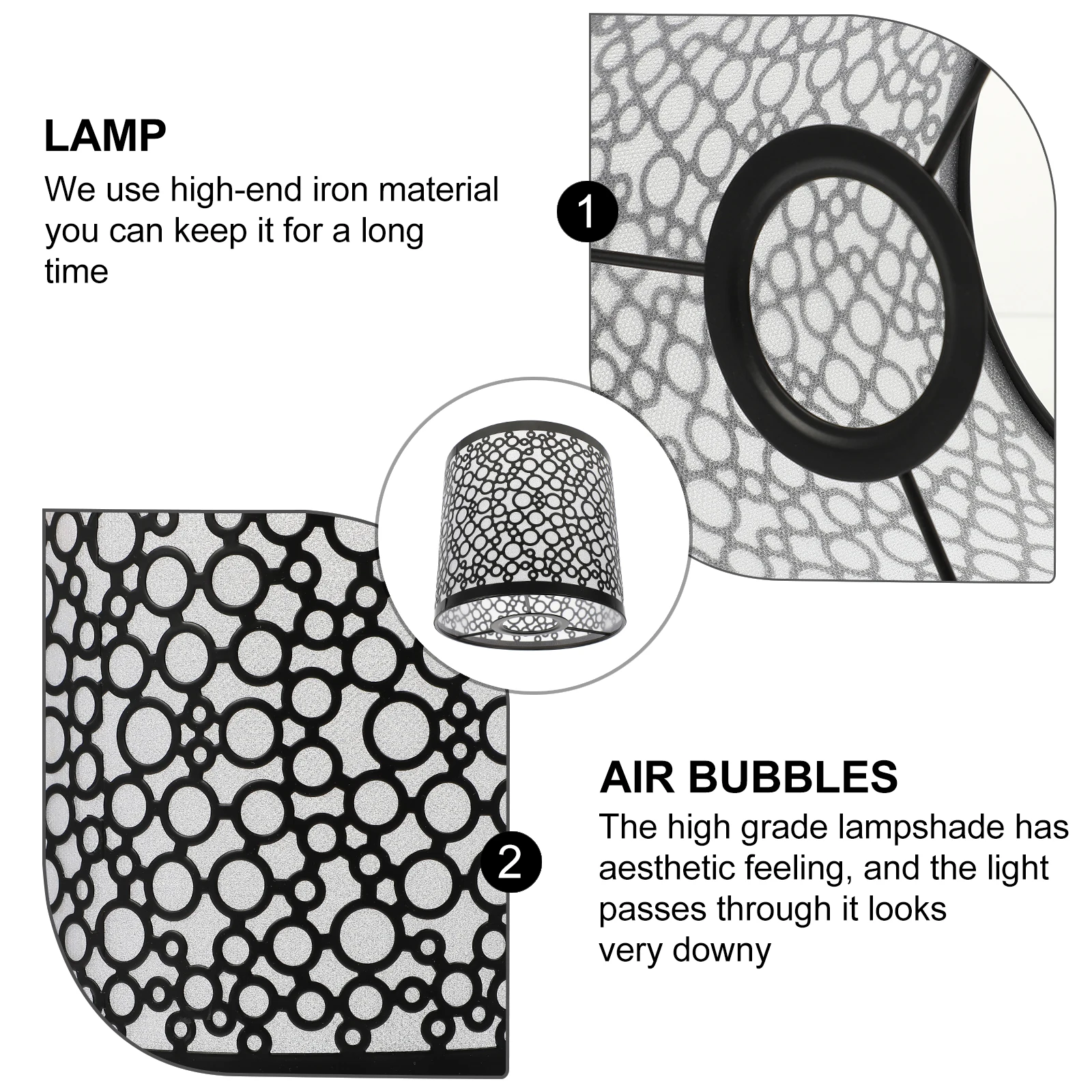

1pcs Iron Lamp Cover Industrial Style Drum Lampshade for Bedroom Study Library Vintage Bulb Guard