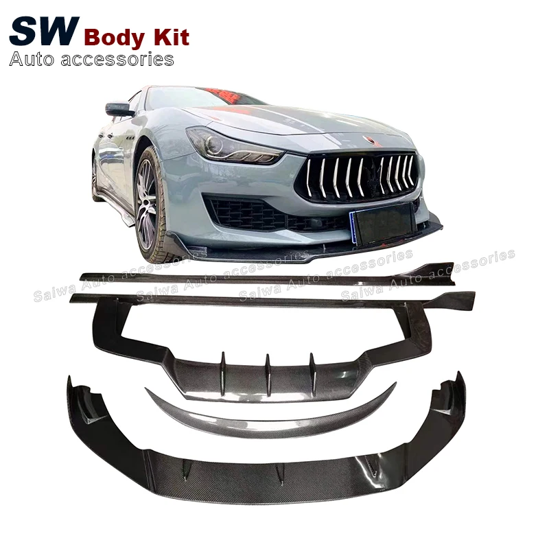 Ghibli High Quality Carbon Fiber A-spec Style Body Kit For Maserati Ghibli 18-20 Upgrade Aerodynamic Performance Kit Auto Parts