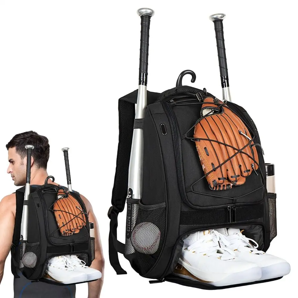 

Новые держатели для шлема с летучей мышью, бейсбольная сумка, отделение для обуви, большая вместительная сумка для летучей мыши, водостойкий вентилируемый рюкзак для софтбола