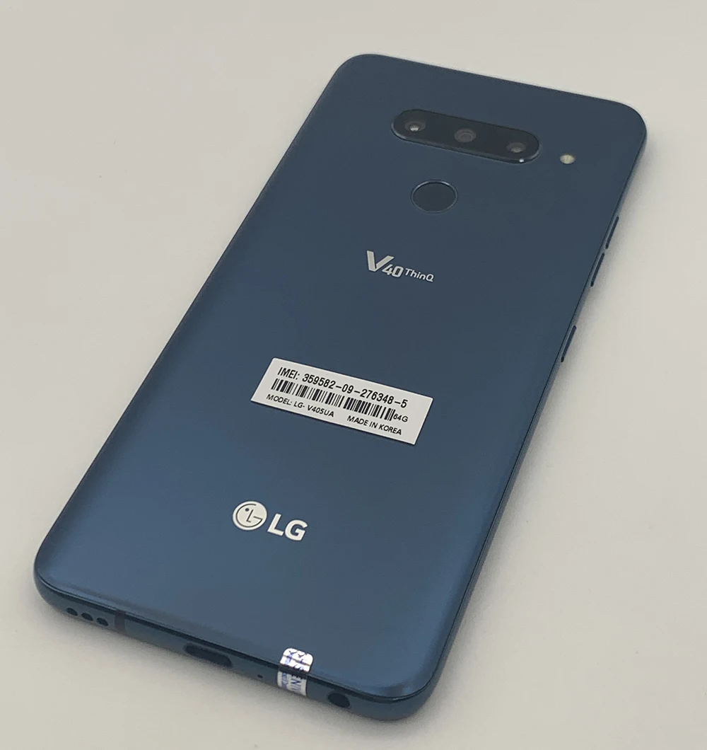 بصمة LG V40 ThinQ V405/V405EMW أصلية غير مقفلة 6.4 بوصة 16 ميجابكسل أندرويد 8.1