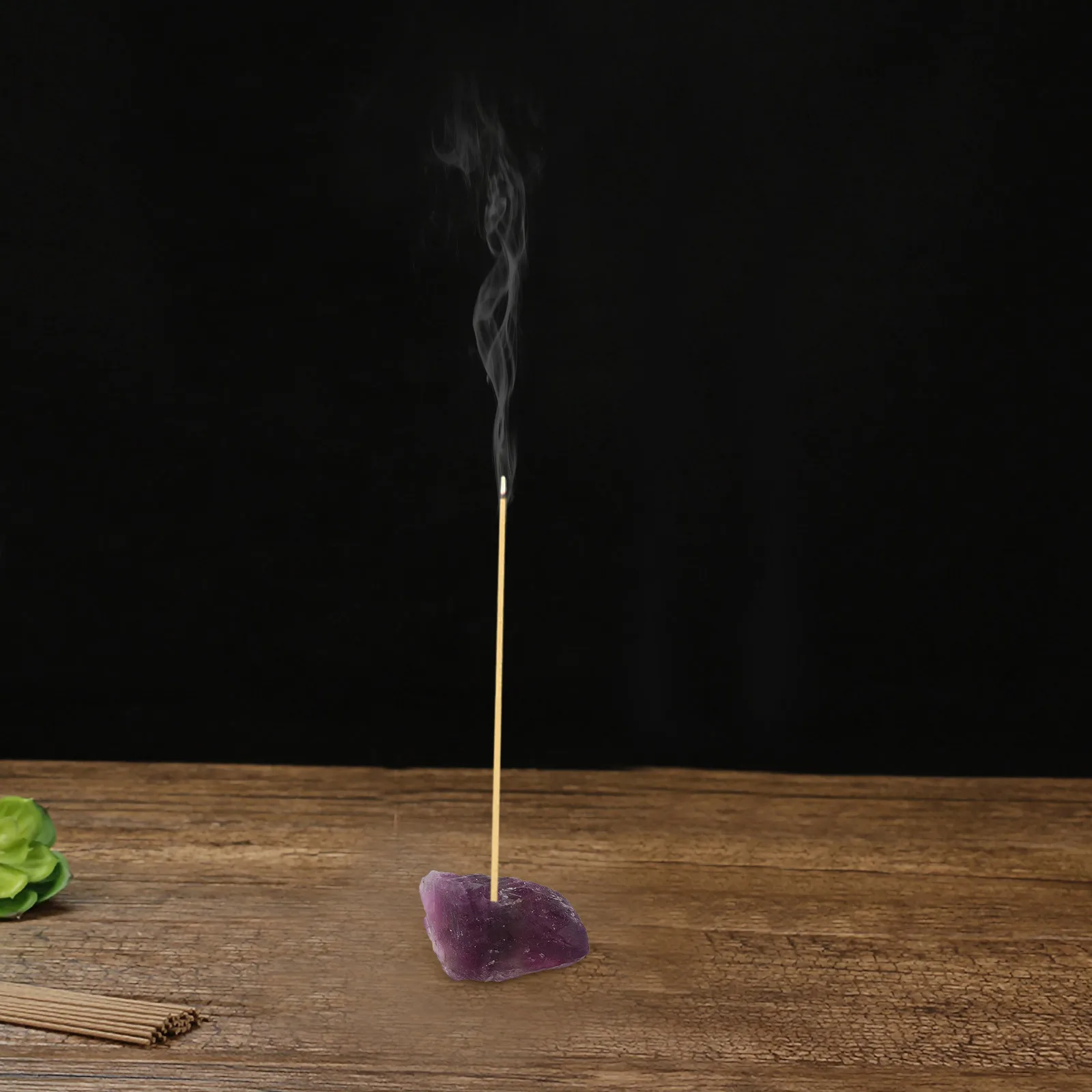 

Amethyst Crystal Stone Incense Holder Natural Aromatherapy Burner Quartz Stick Holder Meditation Yoga Home Decoration