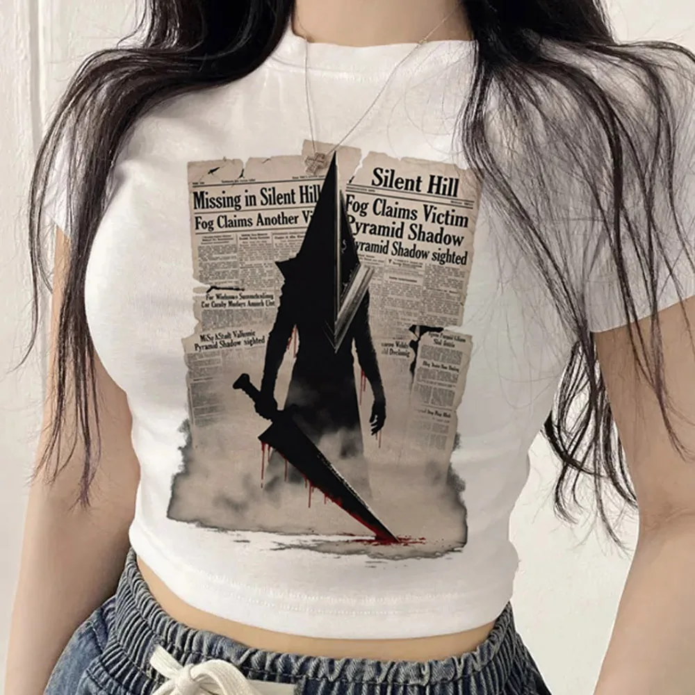 Silent Hill cropped top ladies anime manga meme t shirt funny alternative  cute japanese dollette