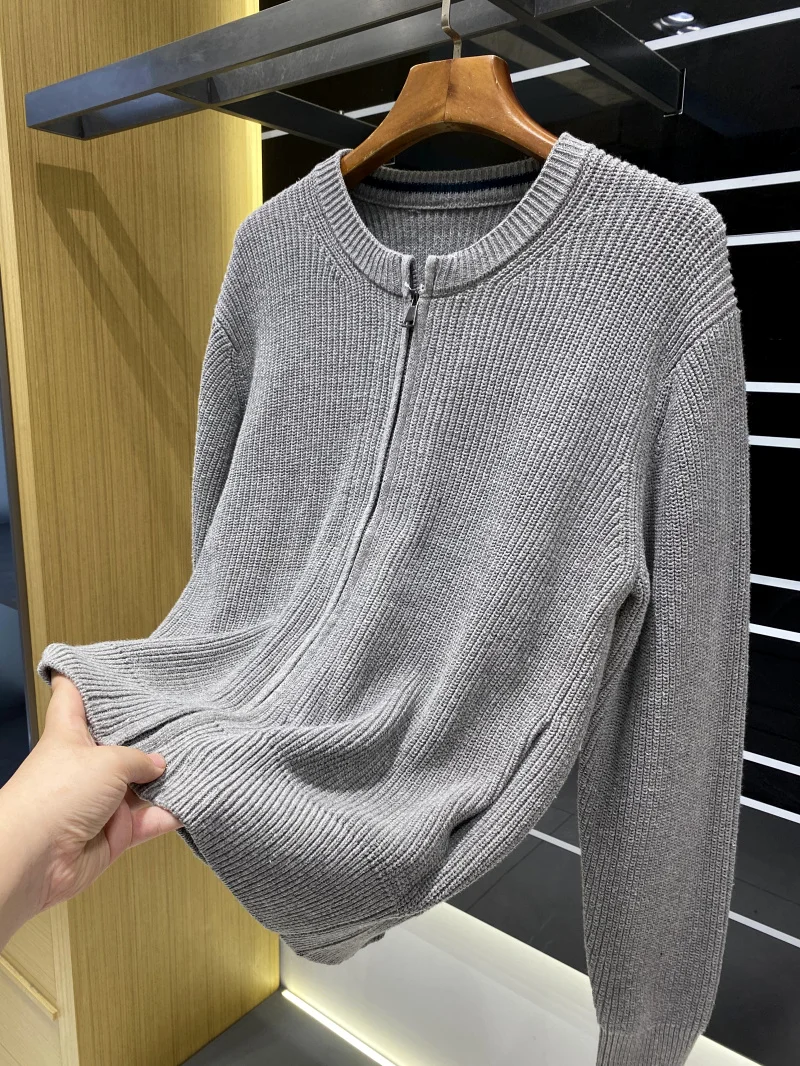 Cardigan ouvert Long tricoté haut de gamme pour Couples, pull en coton mélangé acrylique, coupe confortable, nouvelle collection automne hiver