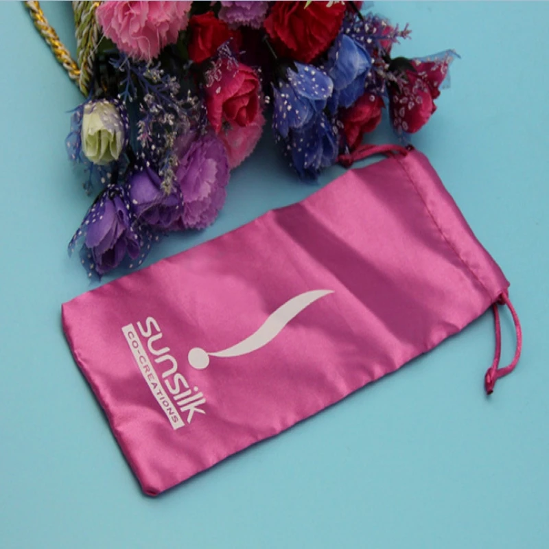100pcs 10*15cm satin jewelry gift pouch high quality drawstring wig packaging bag