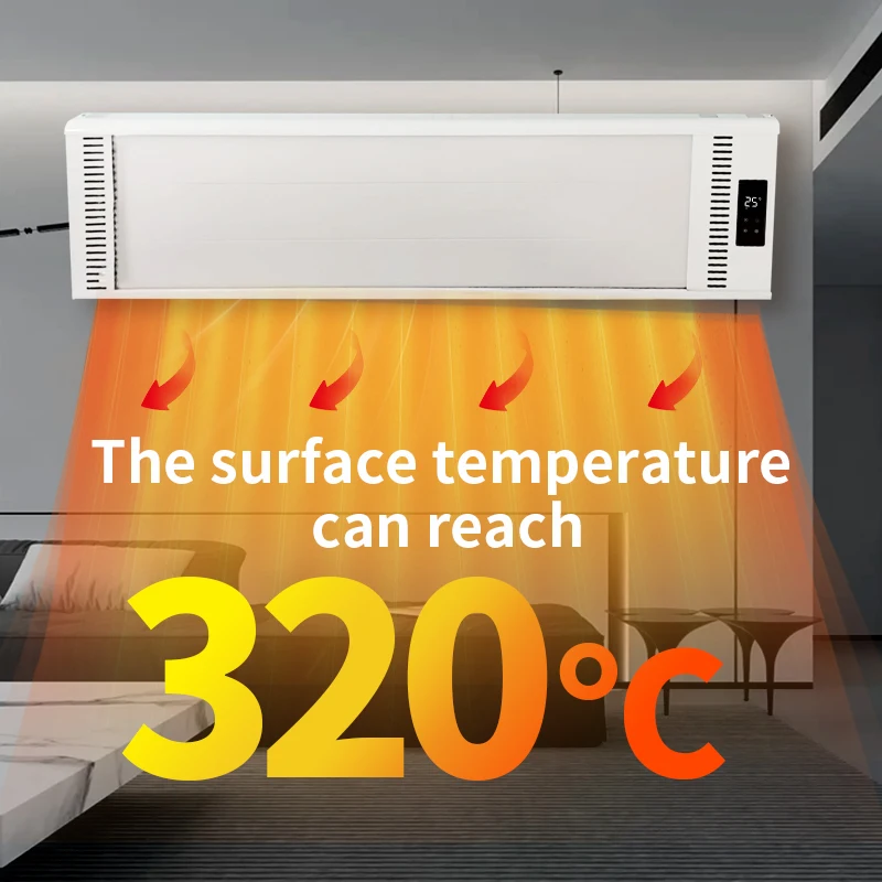 3000W 4000W Far Infrared Radiant Heating Panel Wall Mounted Heater for Yoga Studio Living Room