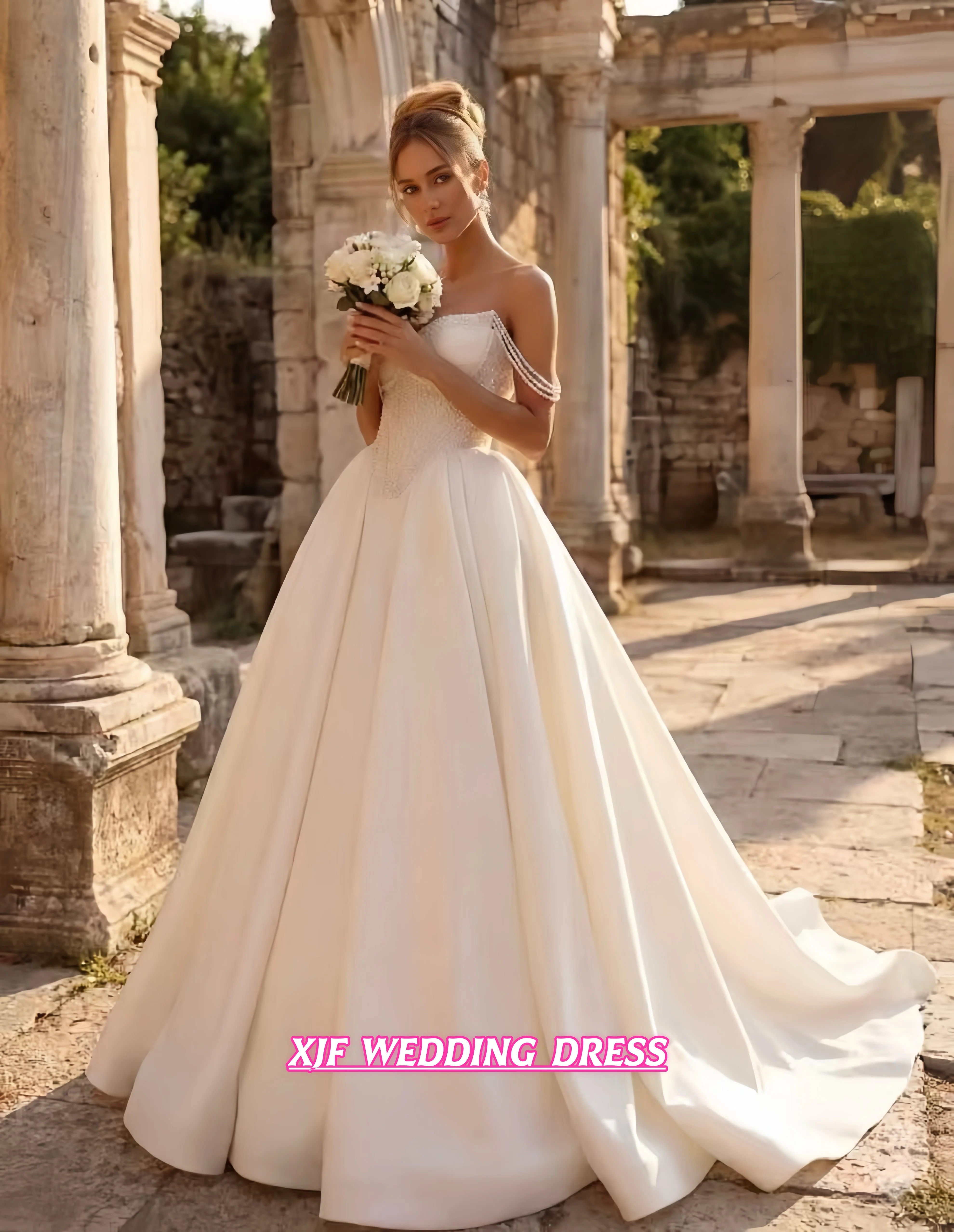 

Customized wedding dress Sweetheart collar sleeveless Ball Gown satin elegant robe de mariee wedding dress vestidos de novia