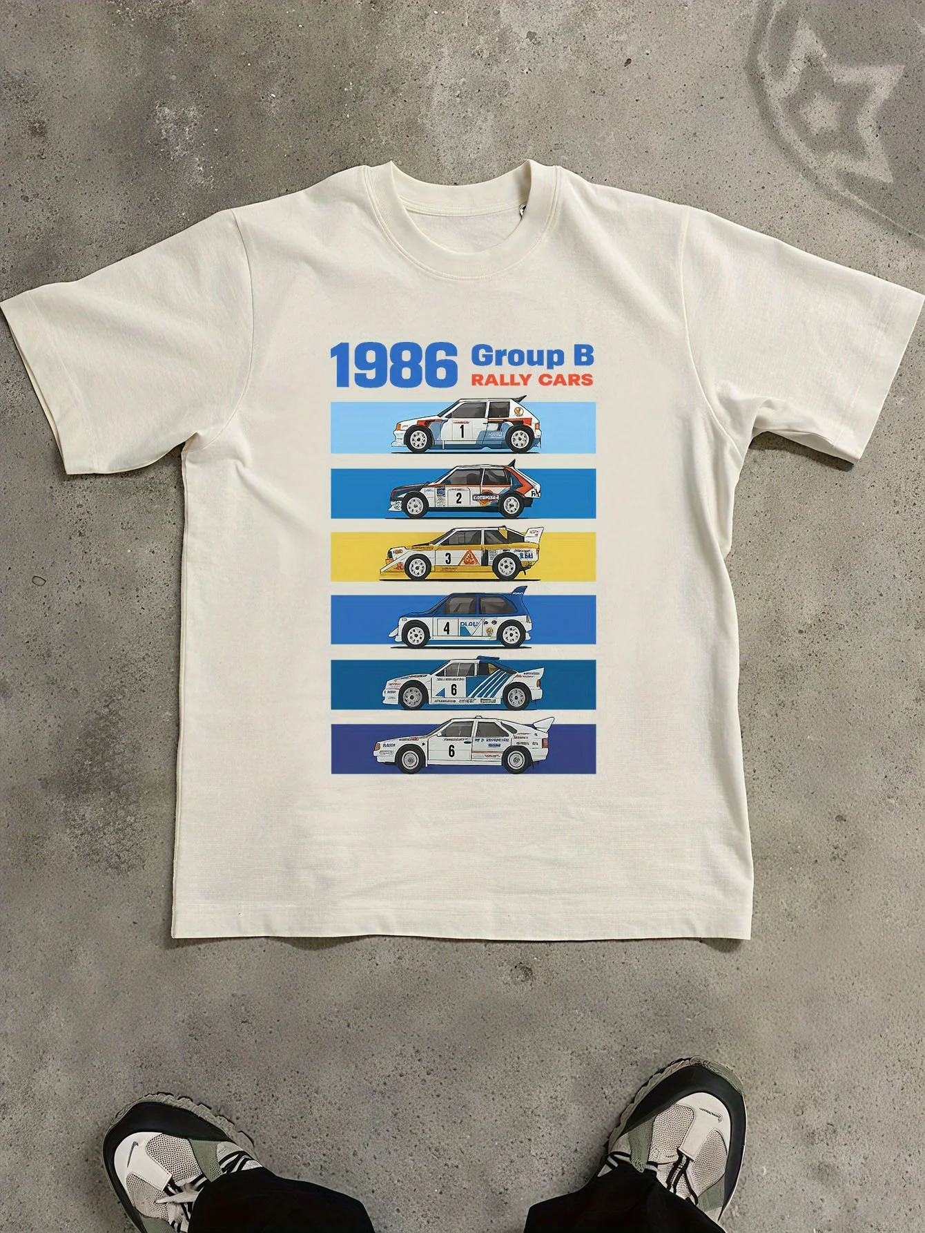 1986 Group B Rally T-Shirt Summer Men's Tracksuit O-Neck Short Sleeve Casual Breathable Sportswear Harajuku Fashion Streetwear
