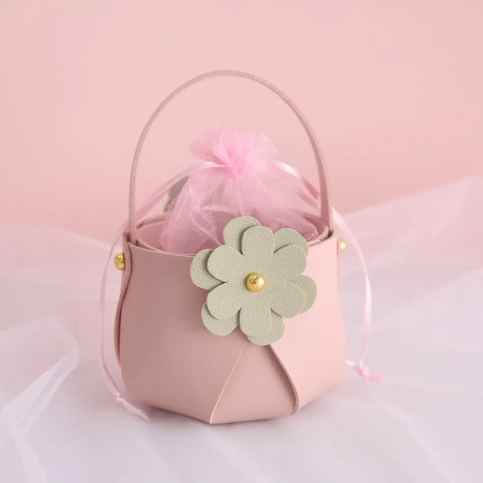 10/20/30 Stück Tragbare Mini-Leder-Blumentaschen, Süßigkeitenboxen, Gastgeschenke für Hochzeiten und Partys, Weihnachts- und Hochzeits-Souvenirs für Gäste, Verpackung – Detail 1