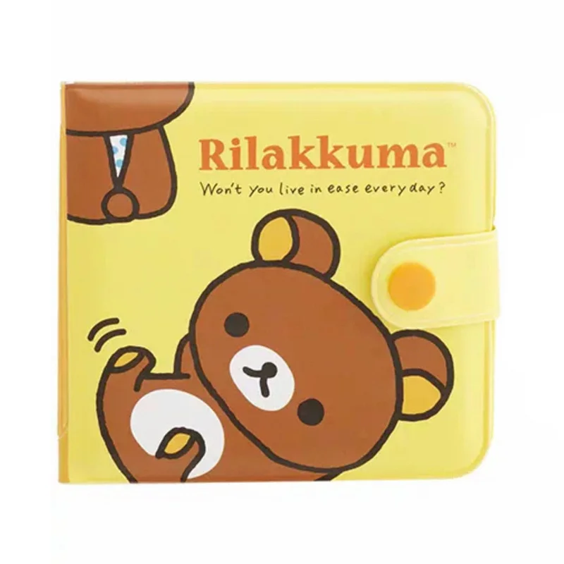 かわいいリラックマ財布 レディース ガールズ カワイイ PVC コインケース 漫画風クマ クレジットカードホルダー IDカード財布 小銭入れ