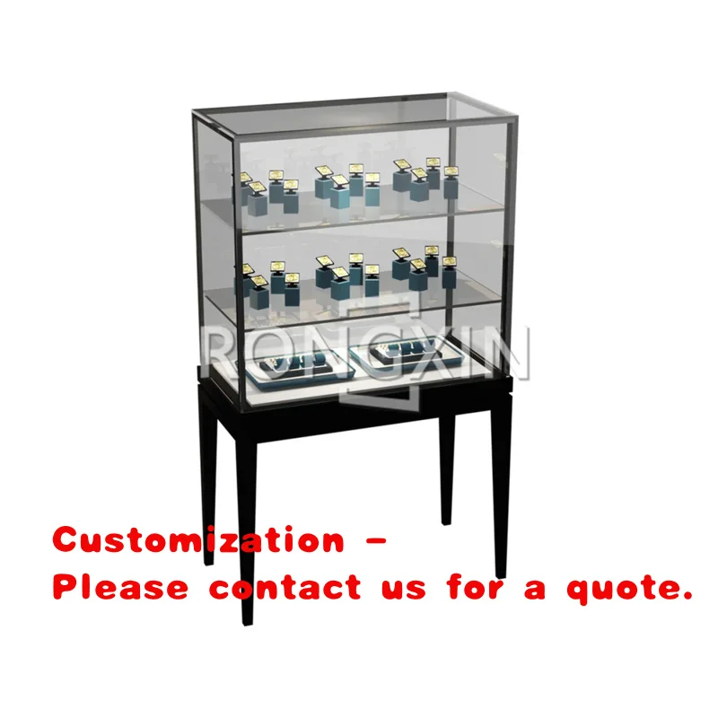 custom.Tall Glass Jewelry Display Cases Tower Commercial Retail Furniture Jewelry Display Showcases Design Jewelry Showcas