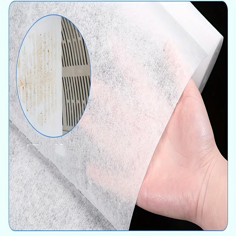 12 sheets of oil-absorbing paper for range hoods - removes oil and odor, suitable for most standard range hoods
