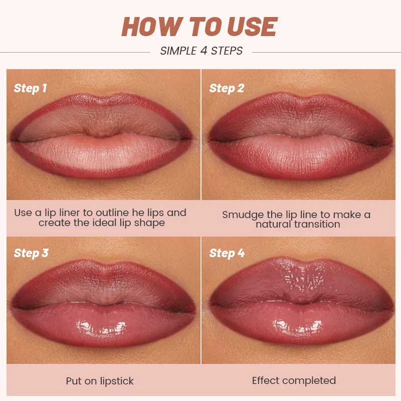 Lip Line Wet Gloss Lip Oil Gift Set - Mirror Gloss Moisturizing and Long-lasting Daily Natural Nourishing Smudge Gift Lipstick