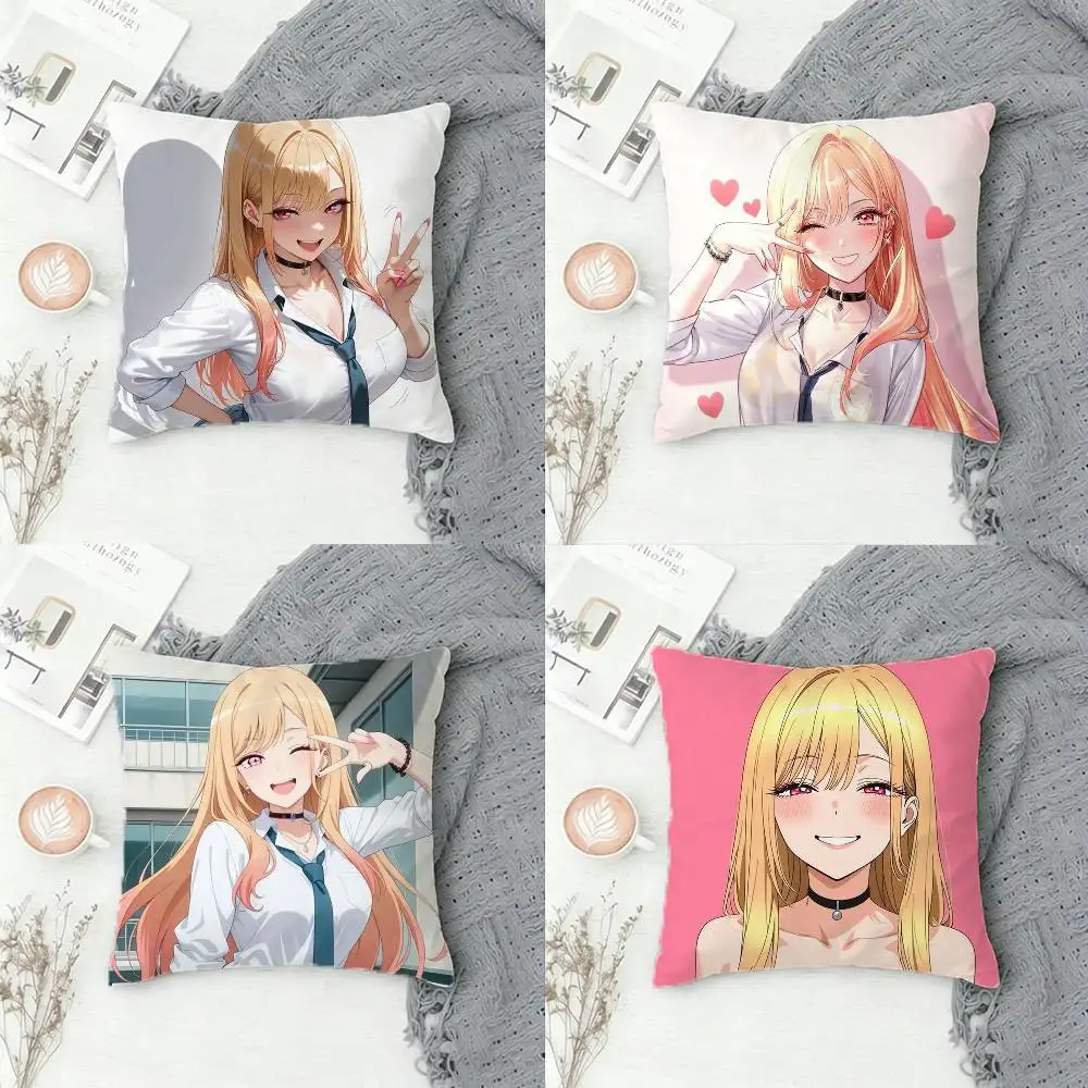 

My Dress-Up Darling Double-sided Printed Square Pillow Cover Decorative Cushion Cover for Sofa Bedroom Bedside