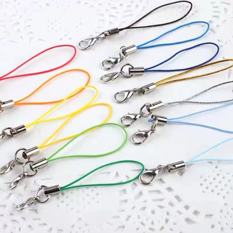 Durable DIY Phone Lanyard Alloy Material Phone Charm Carabiner Wrist Lanyard Suitable for MP4 Players and DIY Projects