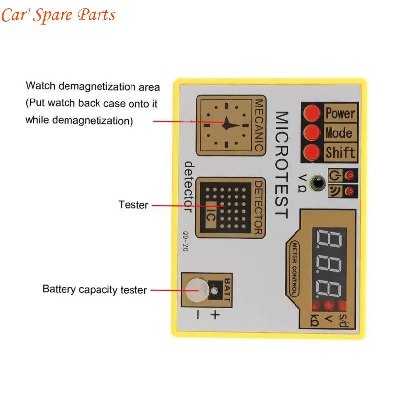 Y4UA جهاز اختبار الحركة الفعال ومحلل نبض البطارية لصانعي الساعات والمتحمسين الذين يكتشفون حالة بطارية الساعة #4