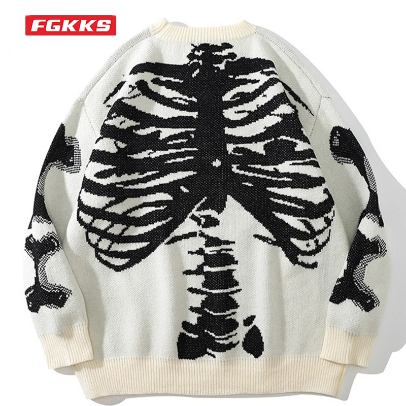 FGKKS 2022 Autumn Sweater Men\'s Fashion Trend Top High-Quality Design Embroidery Hot Brand Sweater Male