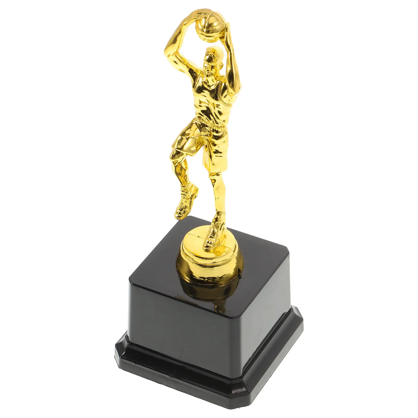 Basketball Trophy Plastic Gold-Look Basketball Player Figure Perfect Keepsake for Teams Participants Sports Tournaments