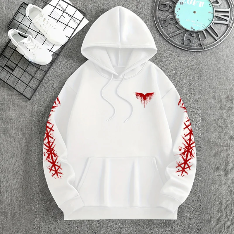Winter- und Herbst-Edition Wikinger Nordische Runen Bedruckter Herren-Kapuzenpullover in Übergröße für Streetwear und Freizeitkleidung – Detail 5
