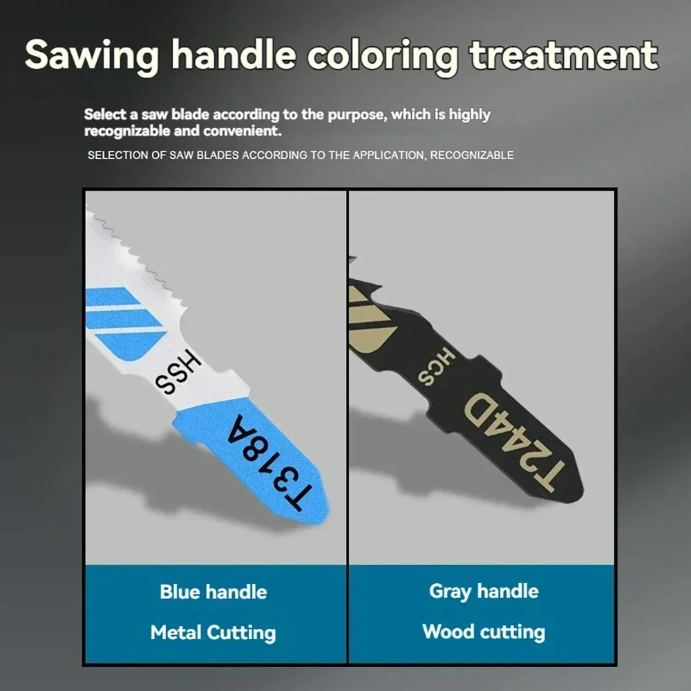 High Quality High Carbon Steel Jigsaw Blades Set Reciprocating Curved Saw Blade for Wood Metal Plastic Aluminum Cutting