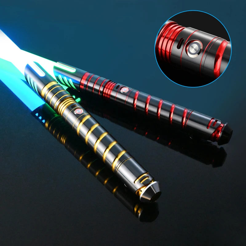 WANARICO Xenopxiel/RGB Smooth Swing Lightsaber FX Heavy Dueling With 18 Sets of Sound Fonts Effects and Colors Aluminum Handle