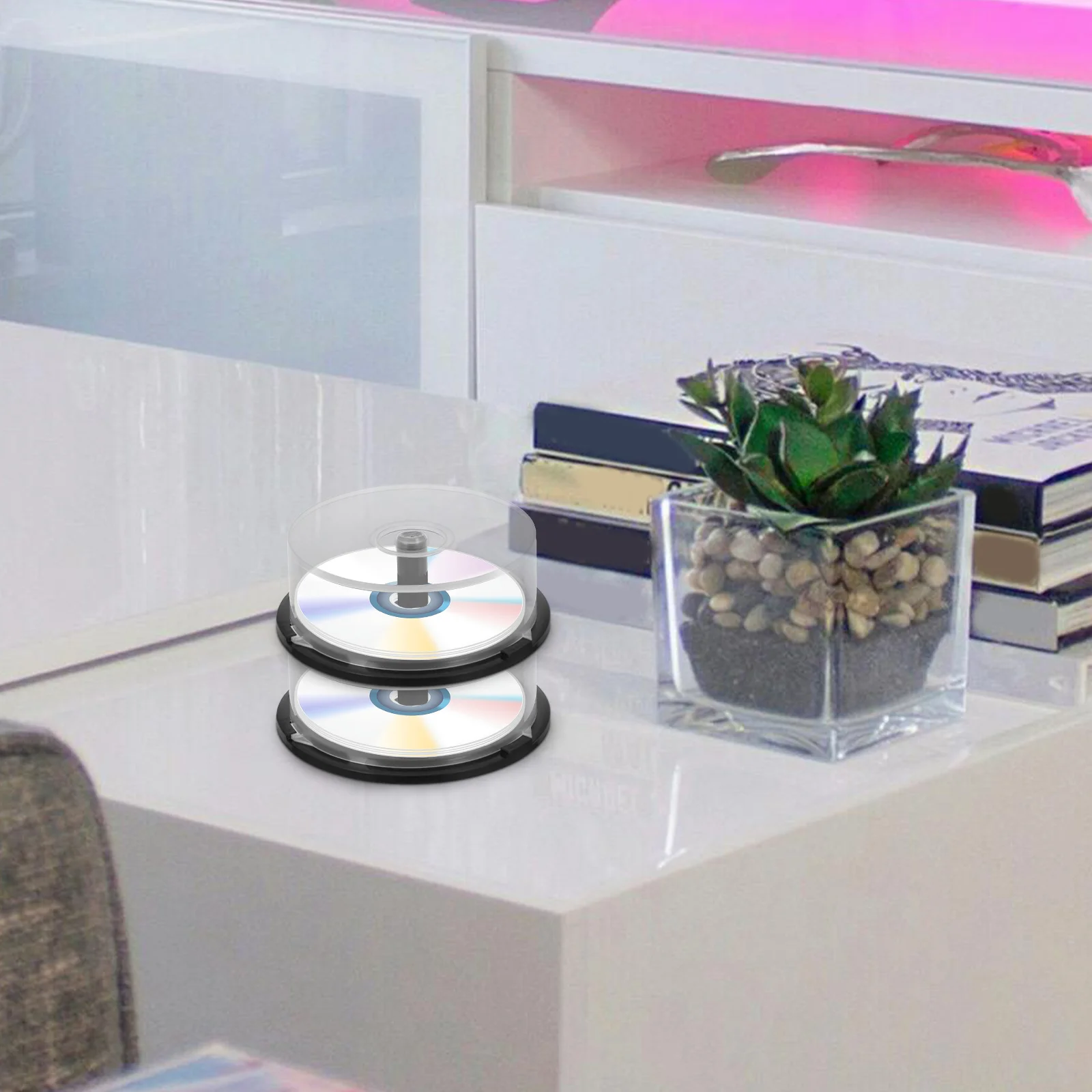CD Storage Bin Dvd Cases Empty Container Holders Carousel Containers Bucket Pp Cakebox and