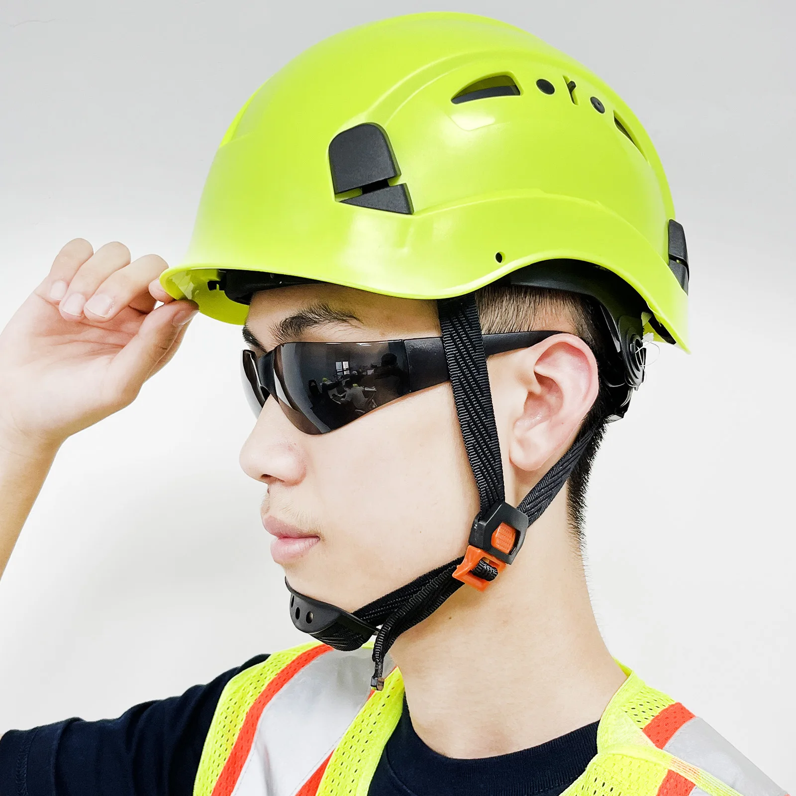 Imagem -02 - Capacete de Segurança Abs para Homens Trabalho Industrial Ventilado Proteção de Cabeça para Resgate Terremoto ao ar Livre Engenheiro Verão