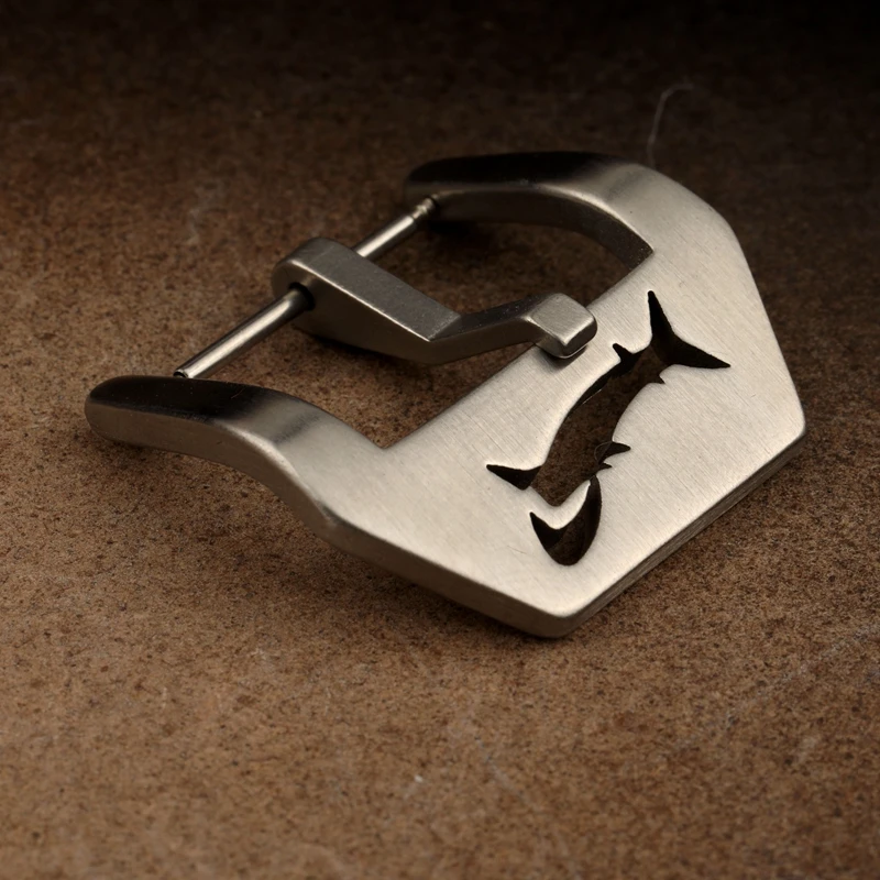 304 stainless steel buckle, 20 22 24MM genuine leather strap buckle, matte brushed strap accessory buckle image 4