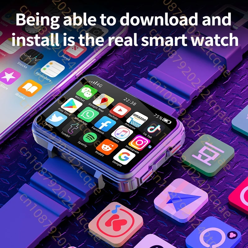 BIg Screen VP999 Smart Watch Android OS Phone 1500 mAh Video Call 4G WiFi GPS APP Download Dual Camera Deepseek Smartwatch