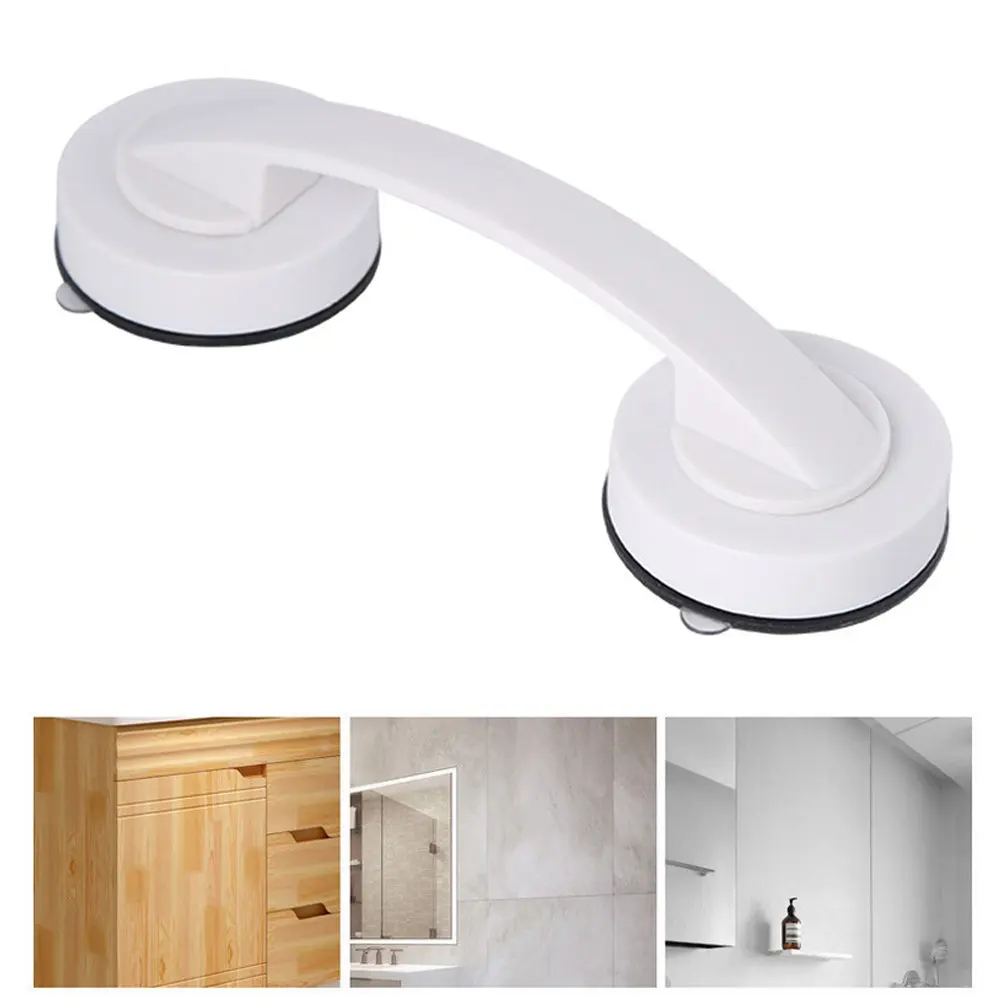 

Suction Cup Shower Handle Premium ABS Punch Free Installation Bathroom Grab Bar Suction Support Handle for Shower Safety Balance