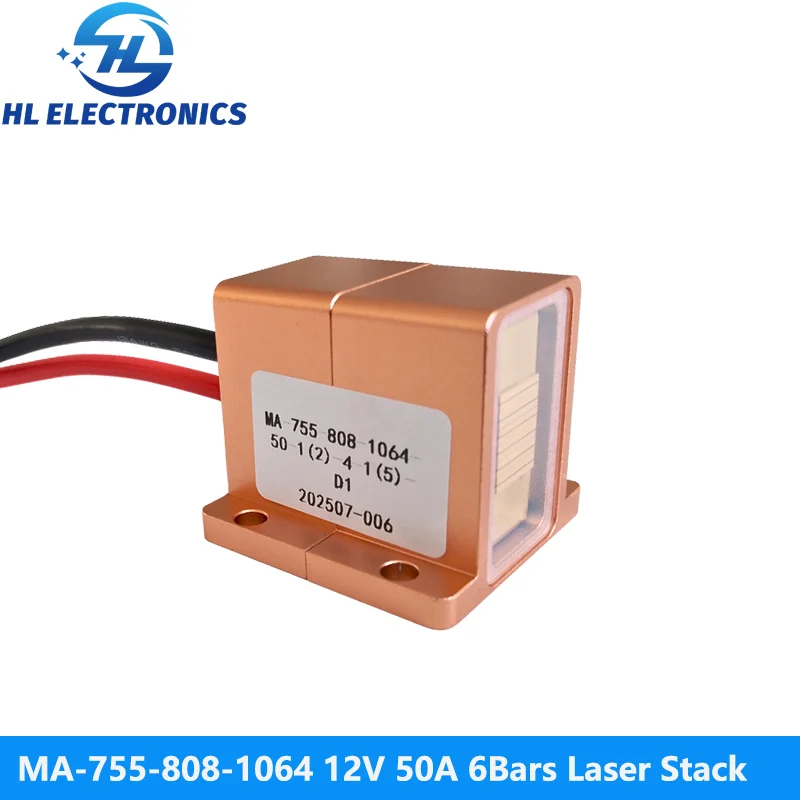 

MA-755-808-1064 12V 50A 6Bars 300W 808nm 755nm 1064nm Triple Wavelength Laser Stack for Hair Removal