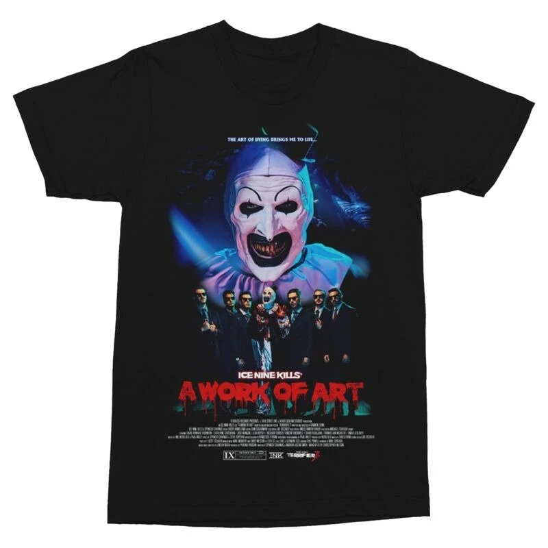 Ice Nine Kills X Terrifier 3 Unisex T-shirt Art The Clown Piano Print Horror Metal Casual Tee