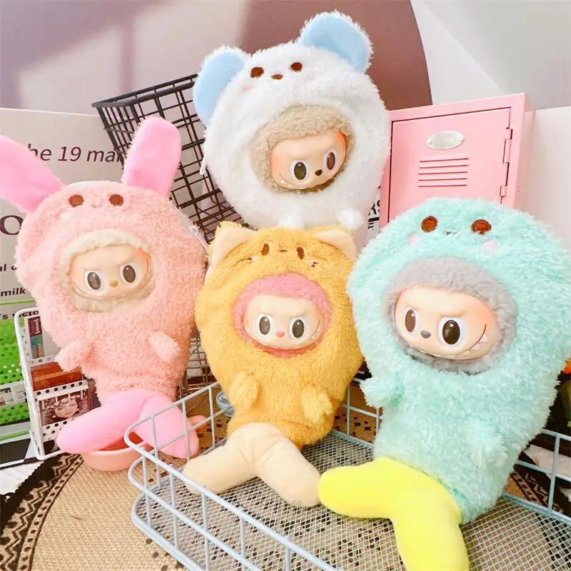 

For 10cm 20cm Doll Clothes Outfit Skirt Dress UP Dolls Accessories Dinosaur Rabbit Bear Hat Animal Pendant DIY Gift Toy in Stock