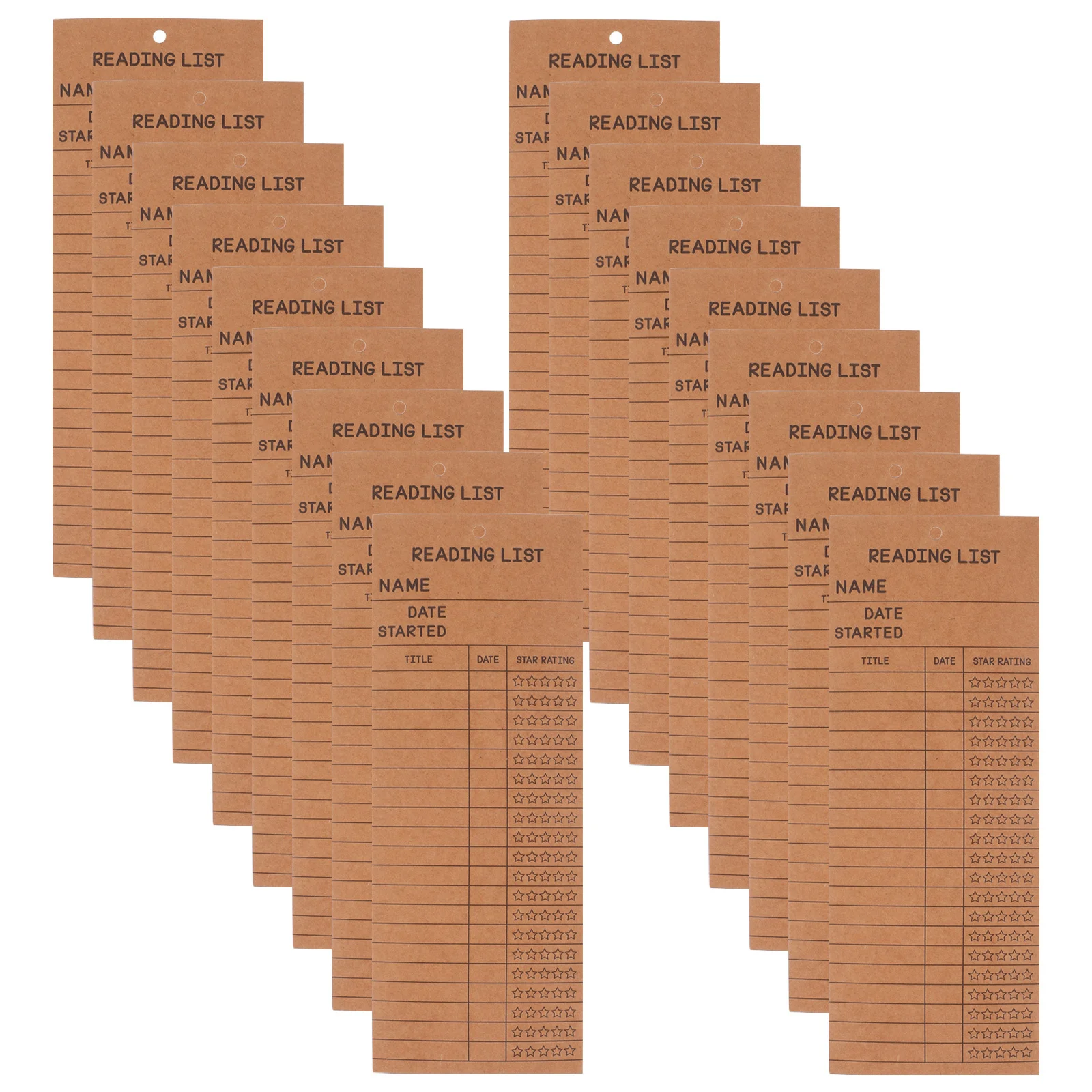 50 قطعة من الإشارات المرجعية للقراءة متعددة الاستخدامات للفصول الدراسية والمكتبات وأعياد الميلاد - أوراق مرجعية ورقية عادية مع أقسام للعنالم