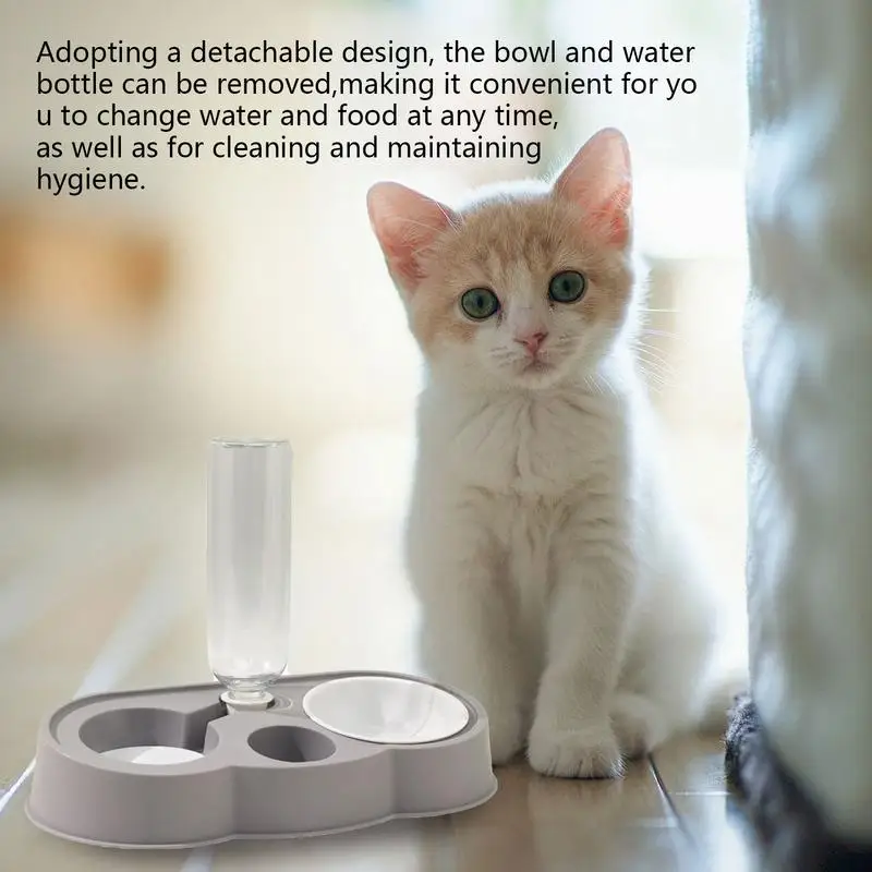 Cat Feeder And Waterer Cloud Shape Cat Feeding Bowls Durable Cat Water Feeder Anti-Slip Cat Bowls For Indoor Cats Dry Wet Food