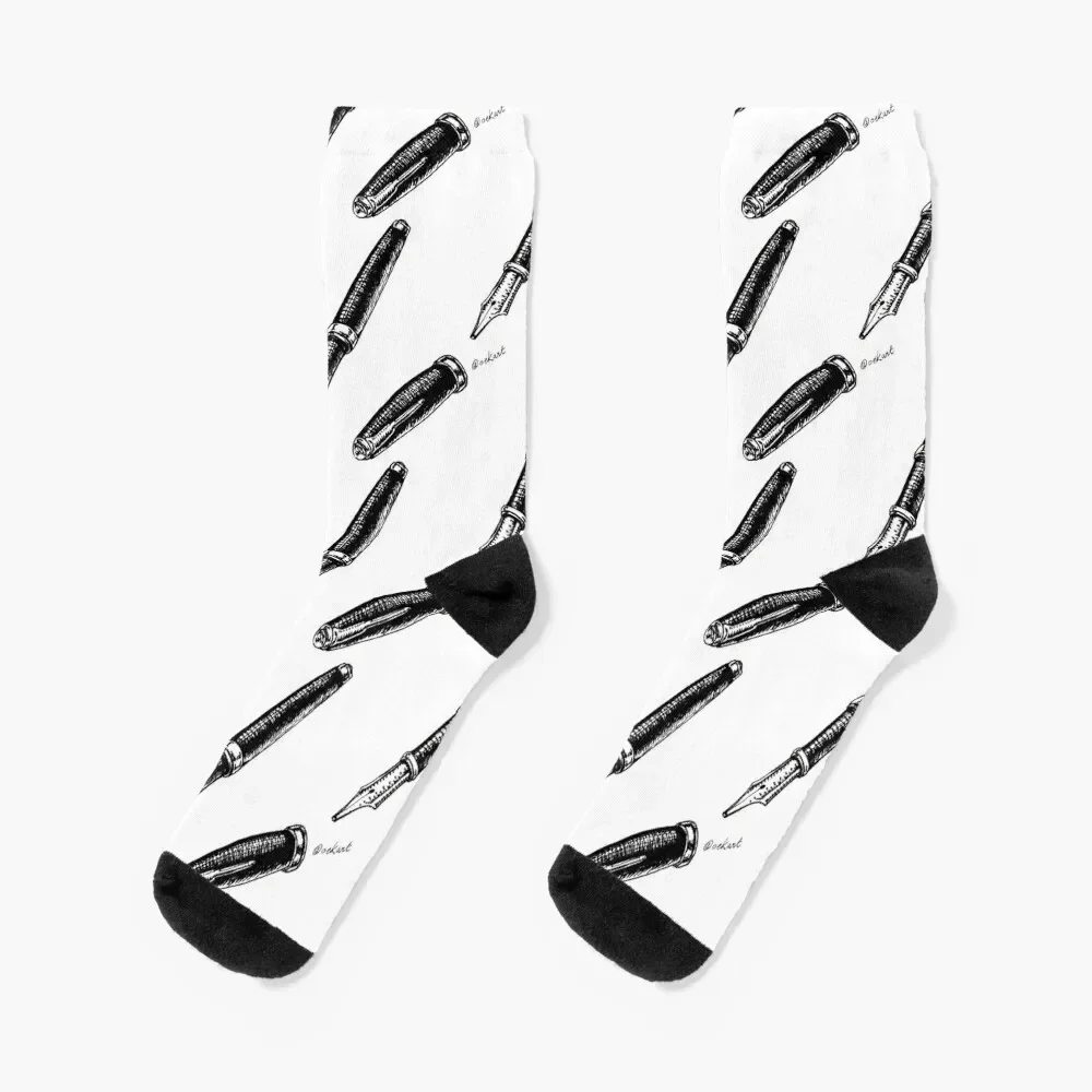 

Cap off! Fountain Pen! Socks snow hiphop custom sports Stockings Boy Socks Women's