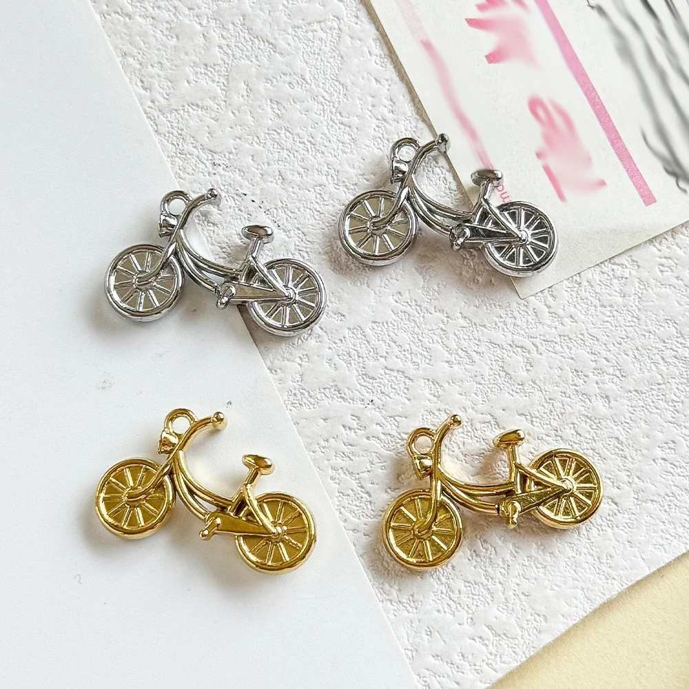 

Cordial Design 50Pcs 16*26MM Jewelry Accessories/Stainless Steel Pendant/Hand Made/Bicycle Shape/DIY Charms For Necklace #195321