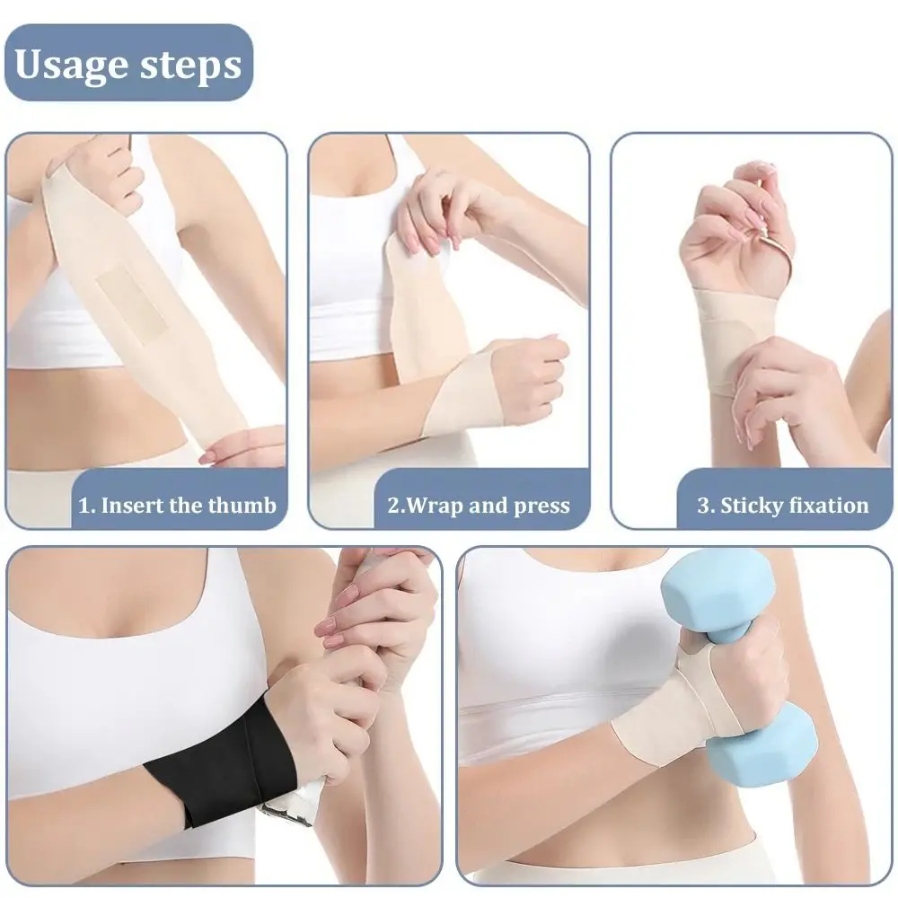 Adjustable Gym Sports Wristband Compression Lightweight Adjustable Wristband Soft No Deformation Fitness Strength Band Carpitis