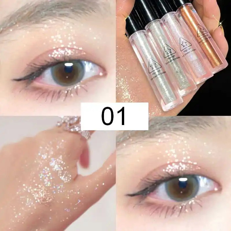 Diamant schimmern wasserdicht flüssig Glitter Eyeliner Lidschatten glänzend metallisch Eyeliner Stift Auge Schönheit Party Make-up