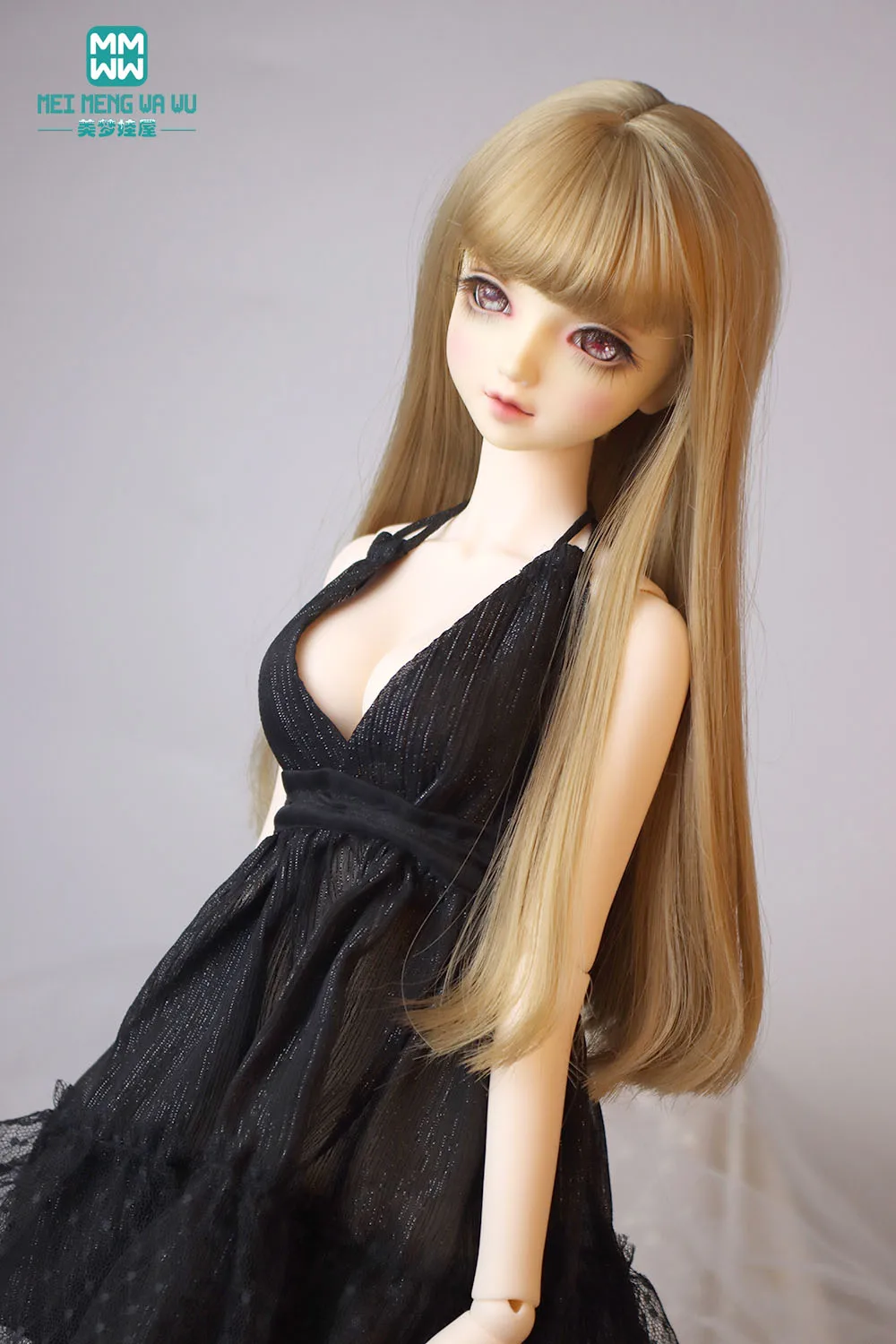 Passend für 1/3 BJD Puppenkleidung Spielzeug Kugelgelenkpuppe Mode rückenfreies Kleid Hosenträgerrock Geschenke