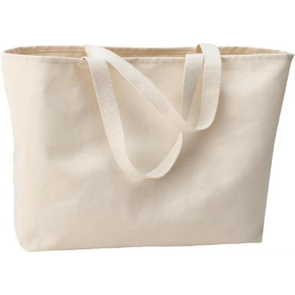 

Twill Cotton Tote Bag Jumbo Size for Shopping, Travel (6, Natural)